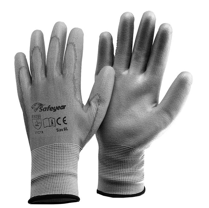 Gants de travail de sécurité en revêtement PU ZHXPU225B